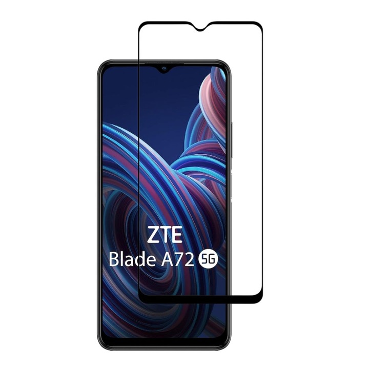 Folie de Protectie din Sticla pentru ZTE Blade A72 5G cu Kit Montare Inclus, Adeziv pe Toata Suprafata, Protectie Anti-Zgarieturi si Socuri