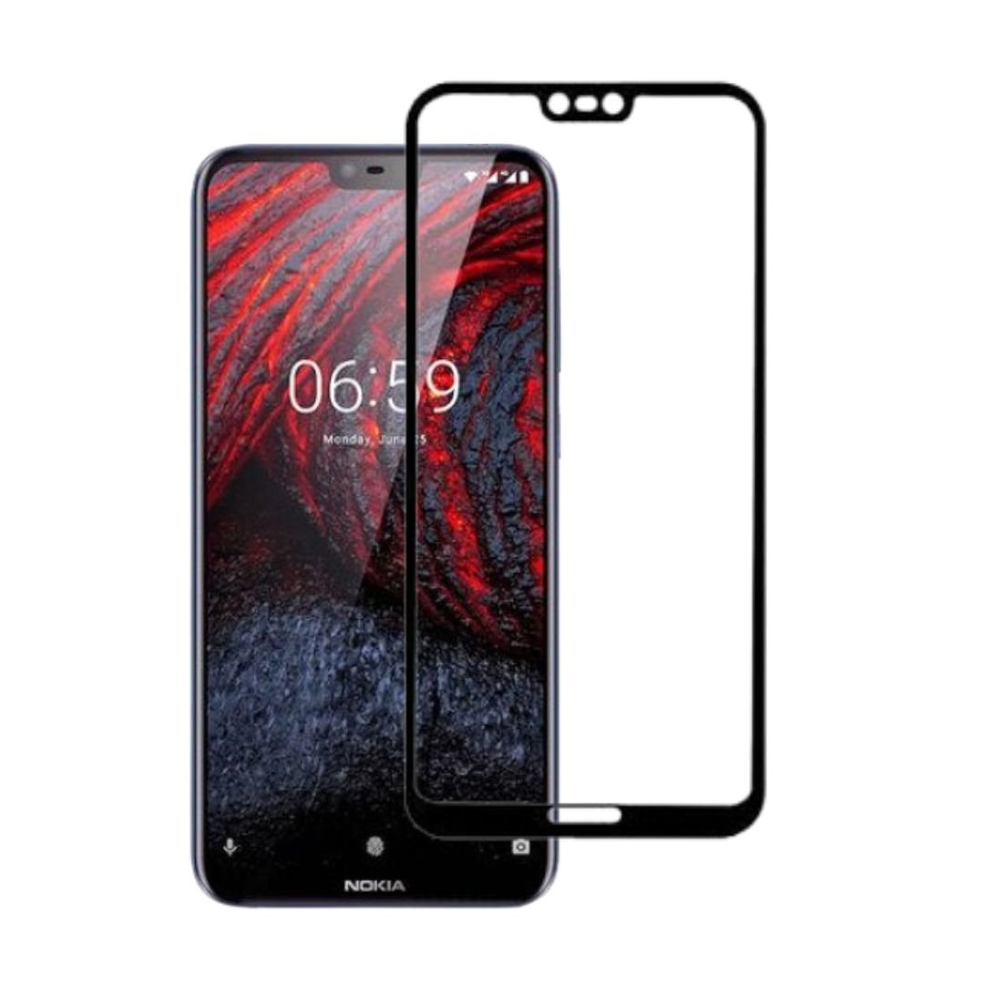 Folie de Protectie din Sticla compatibila cu Nokia X6 cu Kit Montare Inclus, Adeziv pe toata suprafata, Protectie Anti-Zgarieturi si Socuri