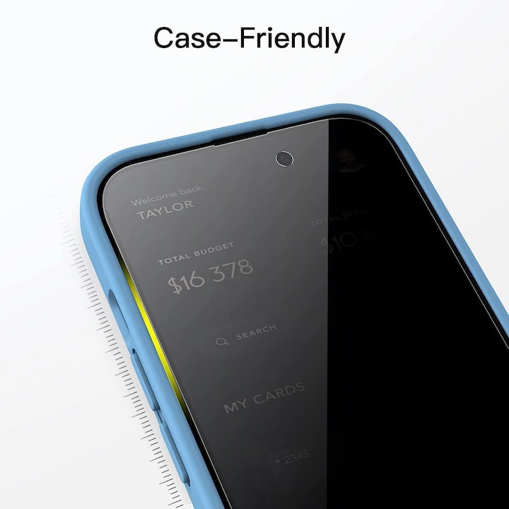 Folie Sticla Privacy pentru iPhone 16, Full Cover, Protectie Profesionala, Ultra Rezistenta, Calitate Premium