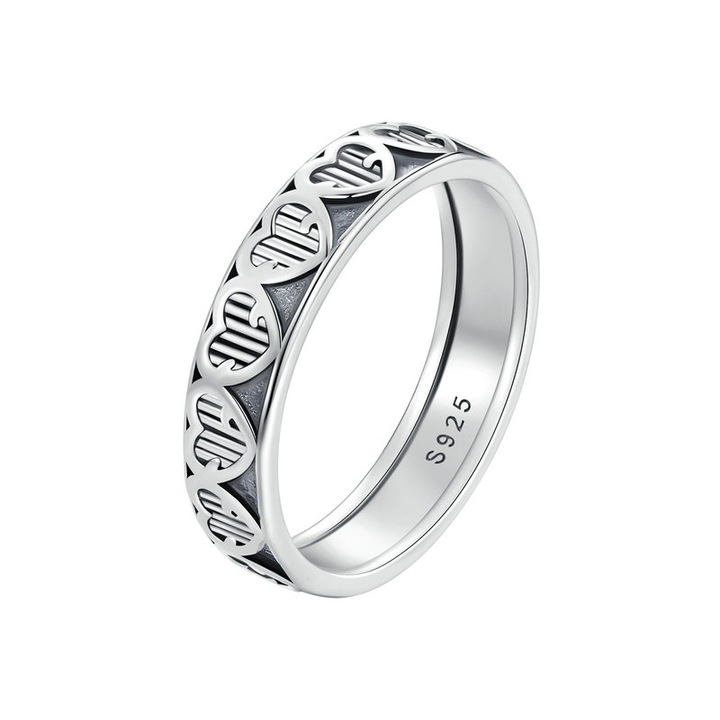 Inel argint inimioare, BeSpecial, IZT0205_173, Diametru 17.3 mm