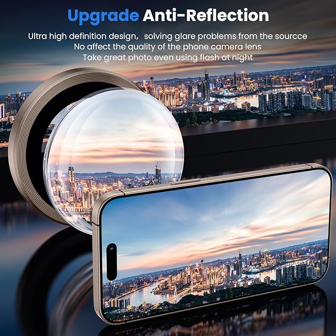 Folie camera pentru iPhone 16 Pro/16 Pro Max, Individuala, Sticla securizata, Desert Titanium