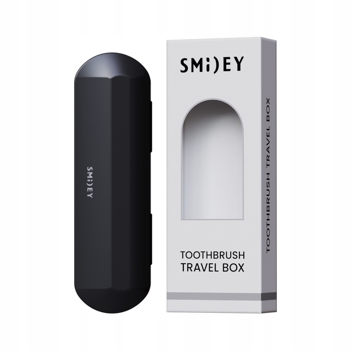Etui De Voiaj Pentru Periuta De Dinti Electrica, Pentru Smiley Plus, Cresterea Duratei De Viata, Igiena La Cel Mai Inalt Nivel, Eleganta Si Functionalitate, Negru