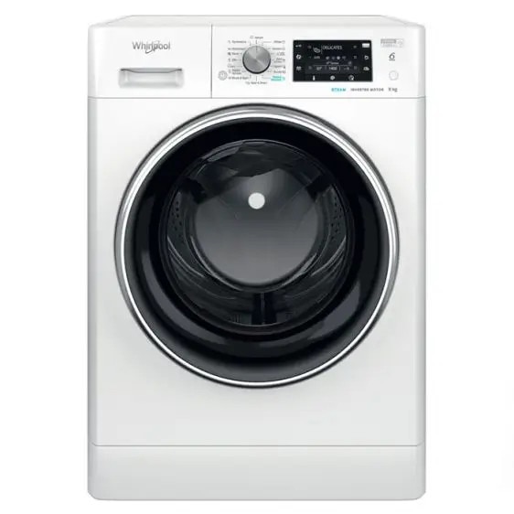 Masina de Spalat Rufe Frontala WHIRLPOOL FFD 9489 BCV EE, Steam, 6th Sense, 9 kg, 1400rpm, Clasa A, Alb