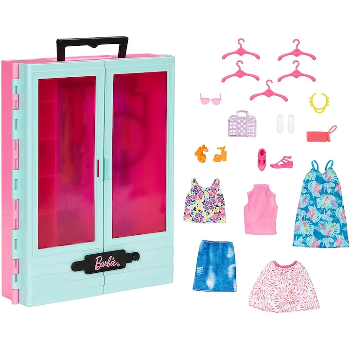 Set de joaca Barbie - Dulap cu haine si accesorii
