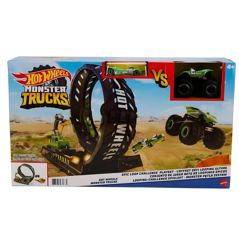 Hot sale Wheels Monster Truck Epic Loop Challenge Playset 4 cars and 4 trucks NIP