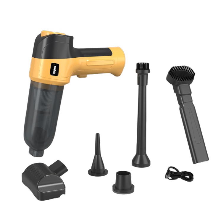 Mini vezeték nélküli porszívó, 400 ml, kefe nélküli motor, szívóerő 10 kPA, méretek 20,86x16,58x6,45 cm