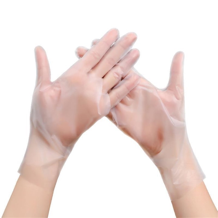 Manusi de unica folosinta, Enforose, transparente, rezistente la apa si ulei, sigure pentru alimente, pentru uz industrial