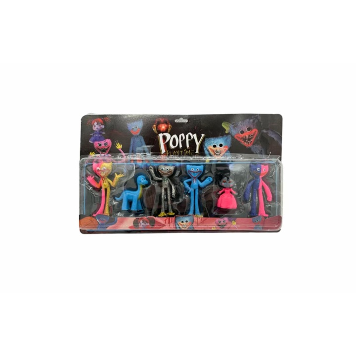 Фигурки, Тип Хъги Лъги, Пластмасови, Комплект 6 броя, Многоцветни