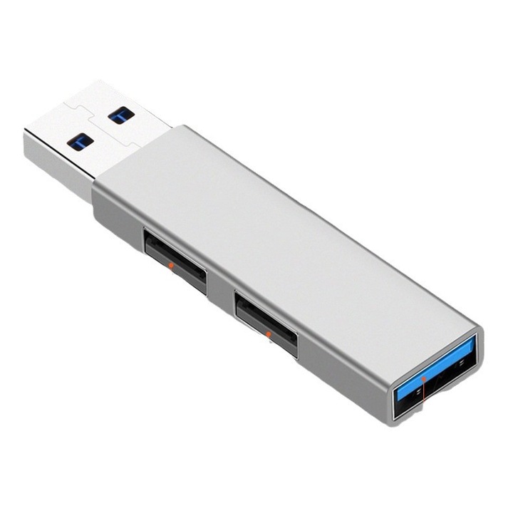 C típusú hub adapter, USB 3.0, 2x USB 2.0, kompakt