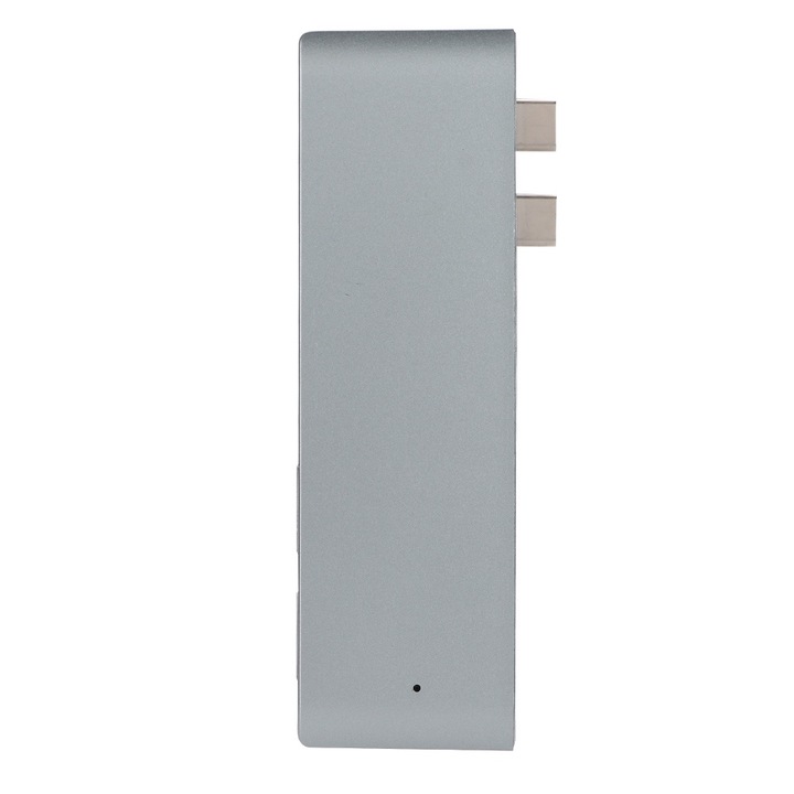 Адаптер за хъб Mmgoqqt Type-C, 2 USB 3.1 порта, четец на карти, сив, компактен