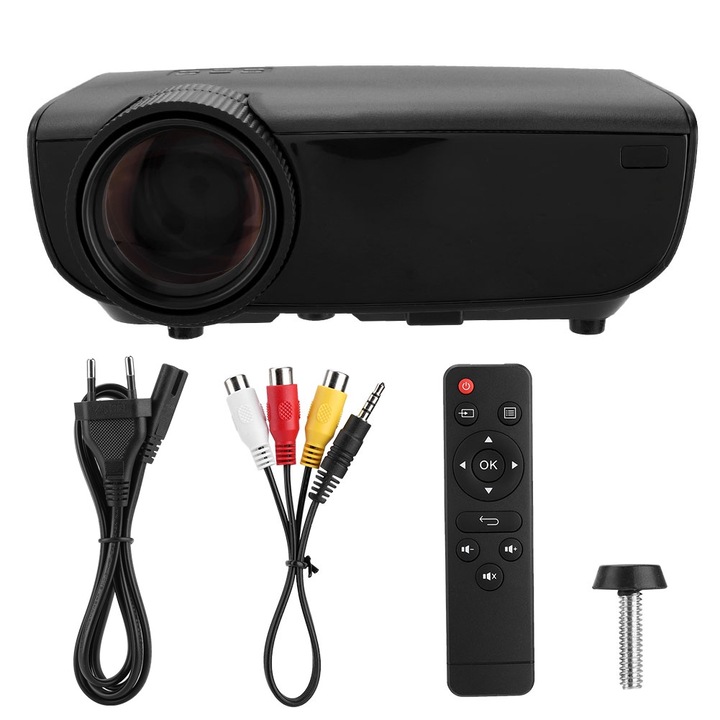 W50 Videoprojektor, 1280x800, 3500 lumen, 100 hüvelykes vetítés, fekete