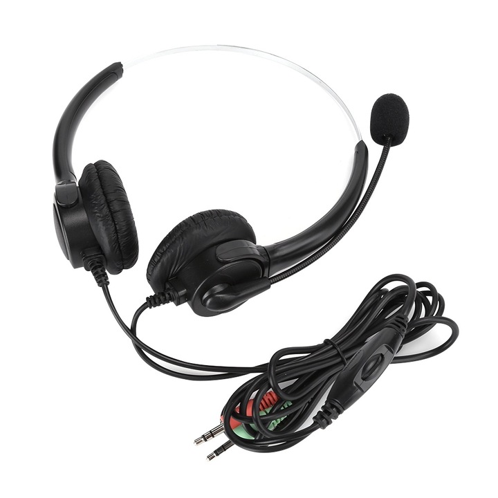Jormftte PC fejhallgató, mikrofonnal, forgatható, hangszigetelő, PU bőr