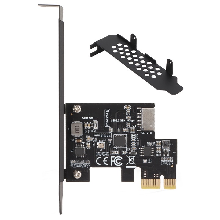 Card Riser USB3.2 PCI E, Bizaical, Capacitoare Ceramice, Viteza de Transmisie Rapida, 5Gbps, pentru PC