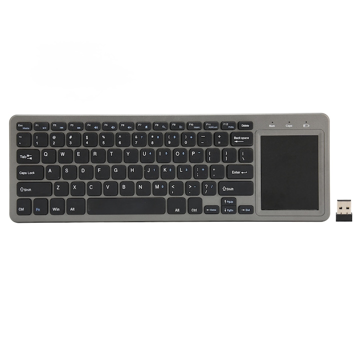 Tastatura mecanica Jormftte, 68 taste, alba, conectare wireless 2.4G, raspuns rapid, design ergonomic