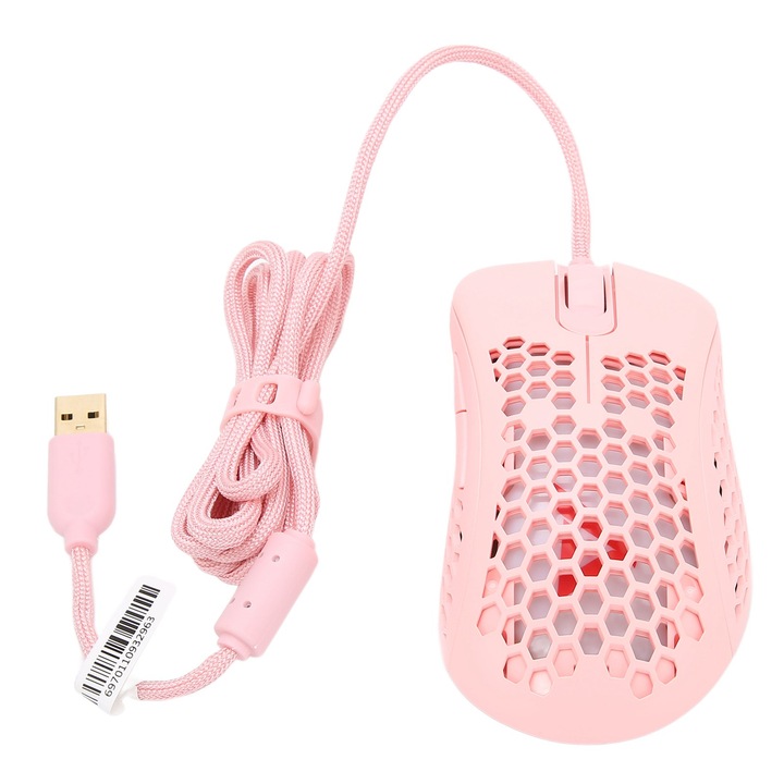 Mouse gaming Jormftte, model M506, 400-6200 DPI, alb