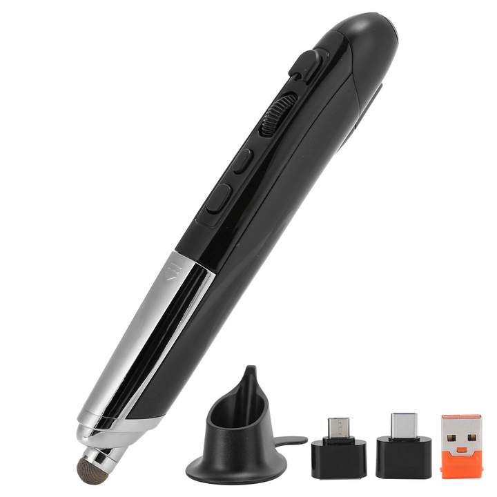 Jormftte PR-08 vezeték nélküli egér, 6 gomb, fehér, gamer