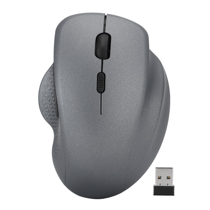 Jormftte vezeték nélküli egér, 6 gomb, 3 DPI szint, fekete