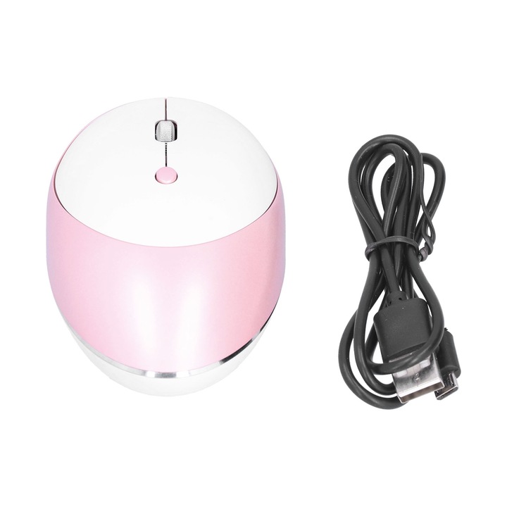 Longziming vezeték nélküli egér, fehér, 1600DPI, 3 üzemmód, ergonomikus