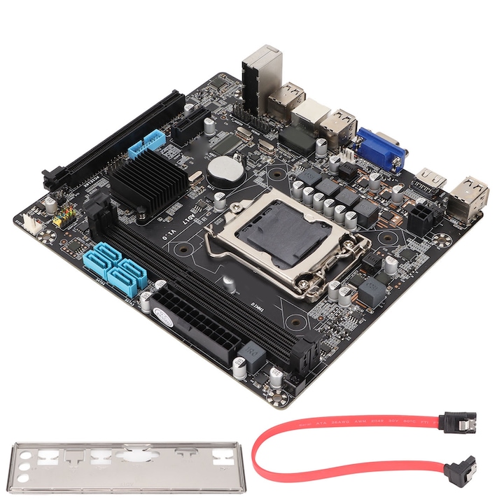 Дънна платка M ATX Mmgoqqt H55M, 2xDDR3, VGA, LGA 1156 поддръжка, стабилно захранване