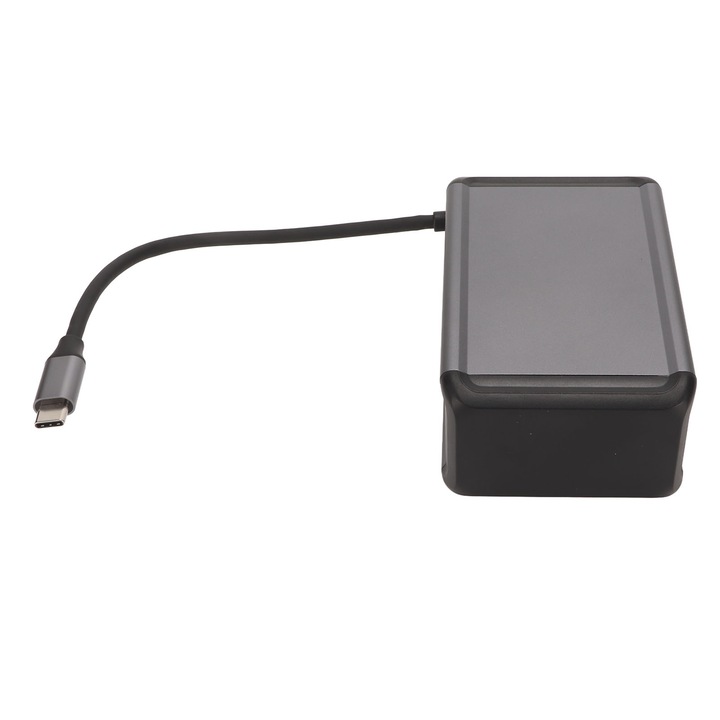 12 в 1 USB хъб, Mmgoqqt, VGA интерфейс, RJ45, сив