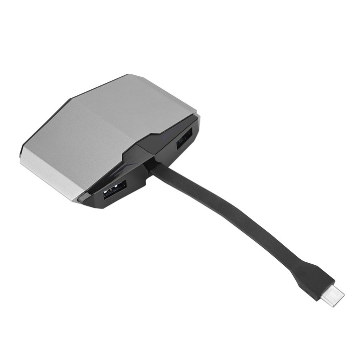 USB-C Gigabit Ethernet + VGA адаптер, Mmgoqqt, 100 W, 5 Gbps