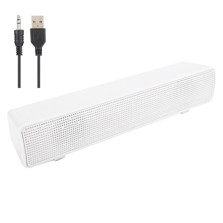 Jormftte Bluetooth 5.0 PC hangszóró, vezeték nélküli, fehér