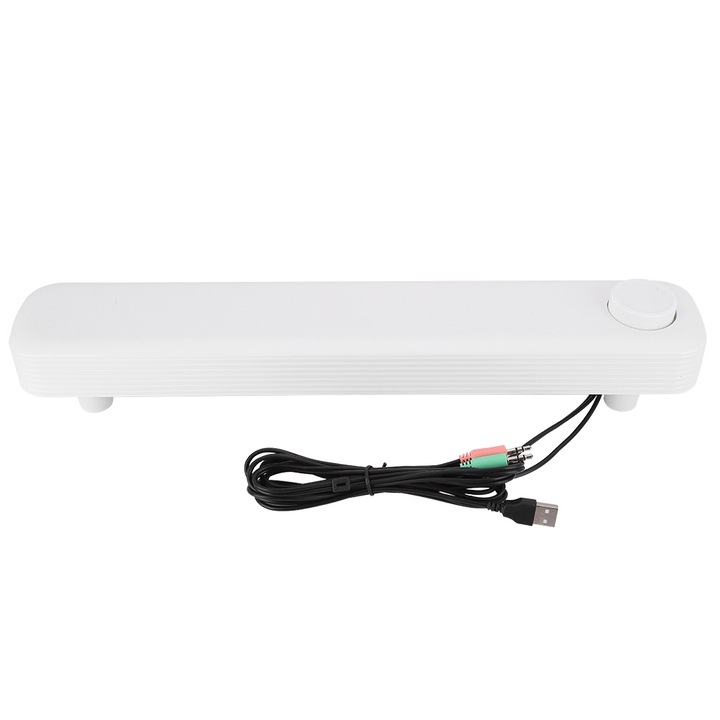 Jormftte hordozható hangszóró Bluetooth mélynyomó 2 csatornás, fehér, 5 mm