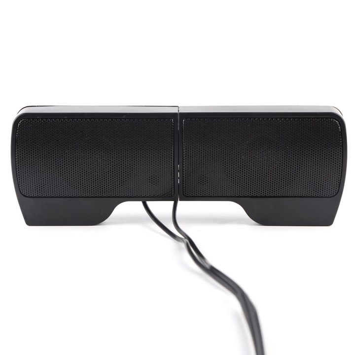 Bara de sunet laptop Peysaitr 2.0, 3W, USB, compacta, design modern