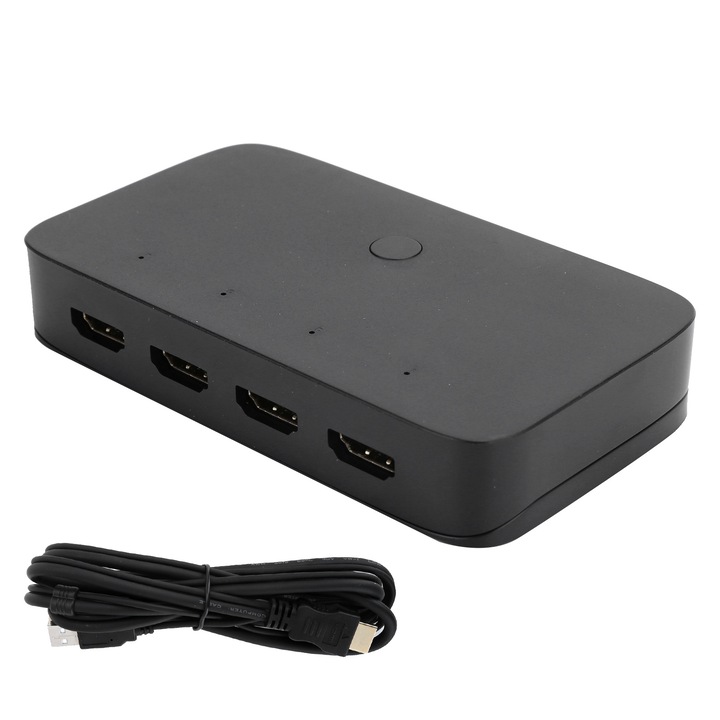 KVM Kapcsoló 4-Port Jormftte, HDMI, 3840x2160 @ 30Hz, fekete