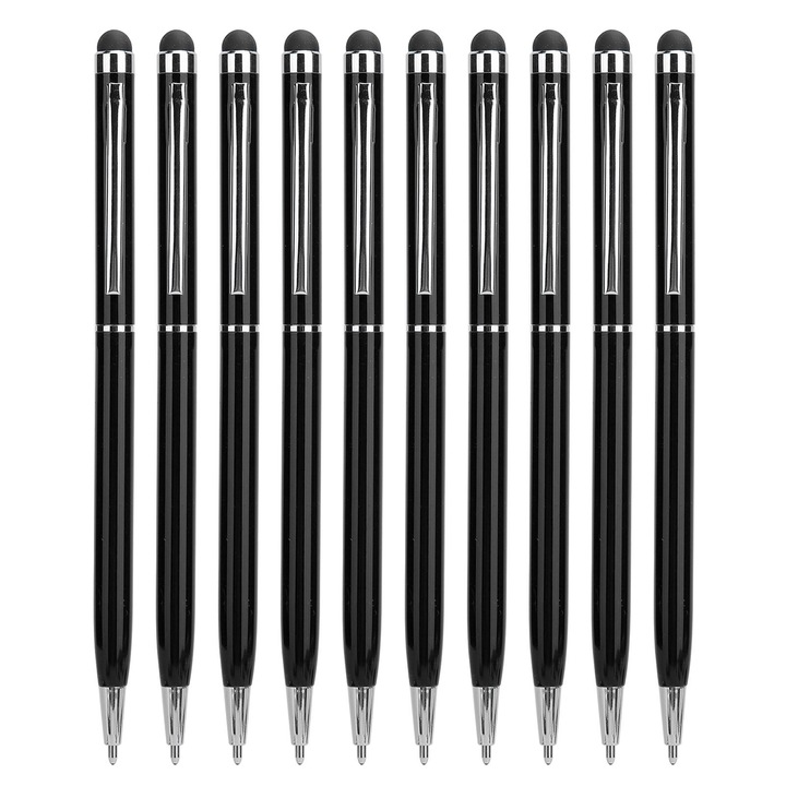 10 darabos Jormftte 2 az 1-ben fém érintőceruza kapacitív érintőképernyőkhöz, többszínű