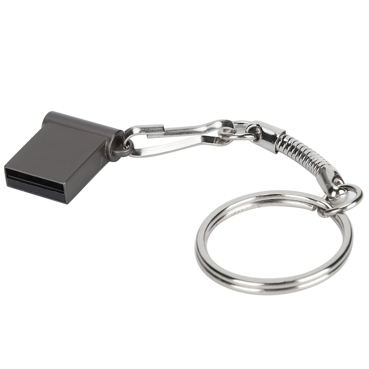 Bizaical USB памет 2.0, метална, 1x ключодържател, 16GB, съвместима с Windows и MAC OS