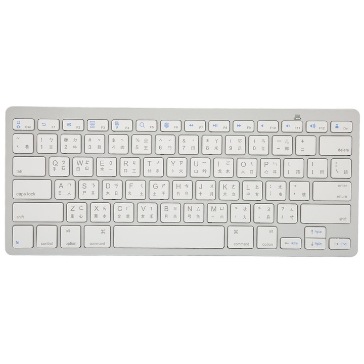 Tastatura USB Jormftte, 106 taste, pliabila, impermeabila, silentioasa, albastra