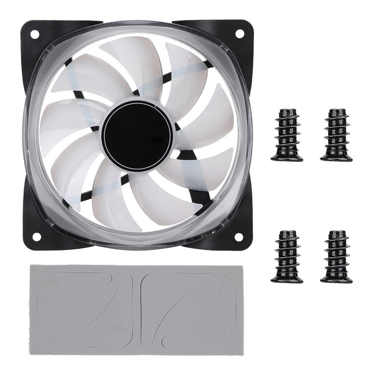 Jormftte FR-701 PC ventilátor LED világítással, 3P, piros