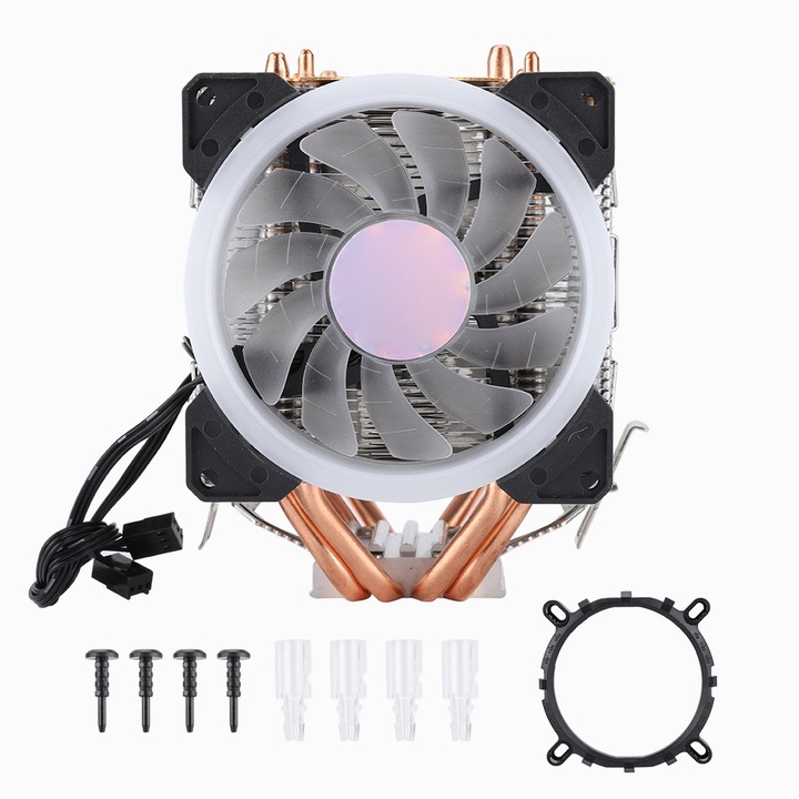 Cooler Procesor Jormftte pentru Acer AN517 41 AN517 52 AN515 55 PH315 53 AN515 56, 4 pini, aluminiu, ABS