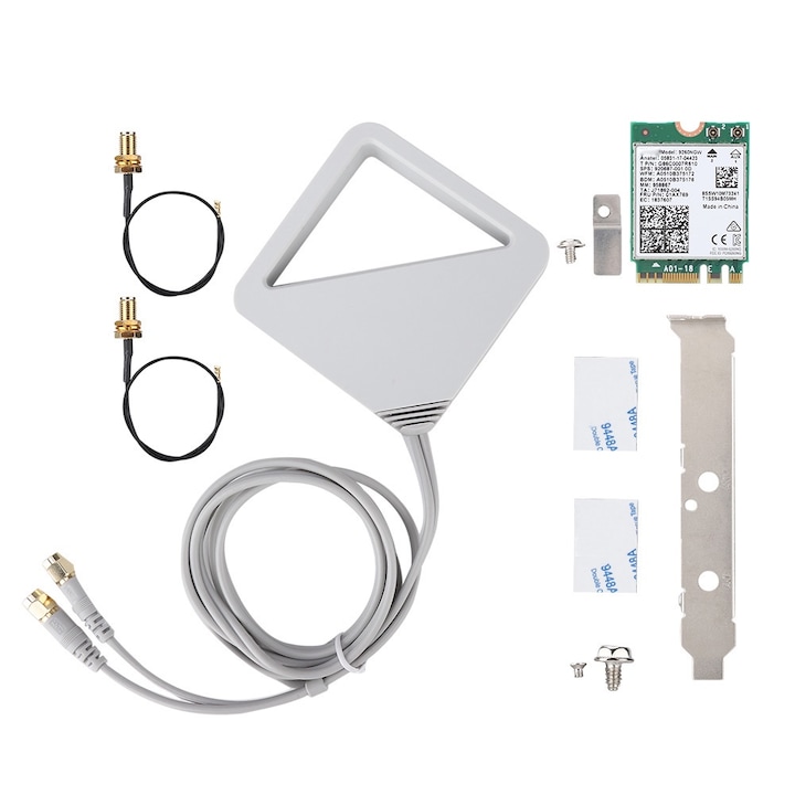 Placa de retea wireless, Jormftte, dual band, 867Mbps, 2.4G/5.8G, PCI-E, negru