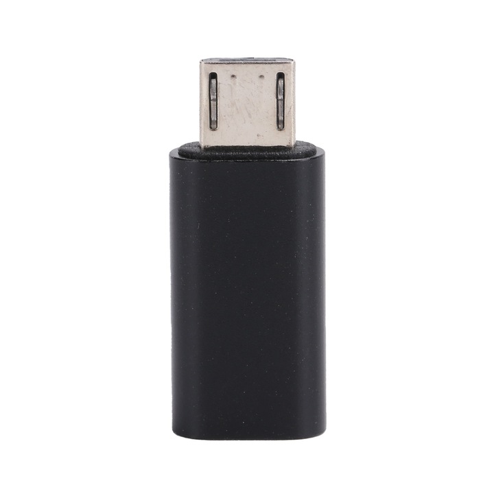 Adapter Type-C – USB, Jormftte, 480Mbps, alumínium, fekete