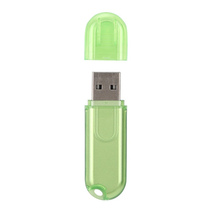 Jormftte Mini hordozható 32G USB memória, sapka alakú, zöld