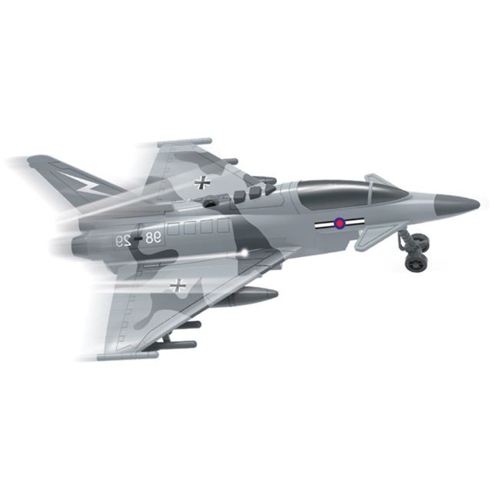 Avion militar Antbro® cu sunete si lumini, gri, din plastic, 26x7x22 cm