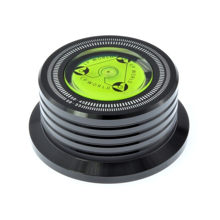 Clema care stabilizeaza un disc de gramofon, Auden, Tampon de spuma, Negru, 275 grame