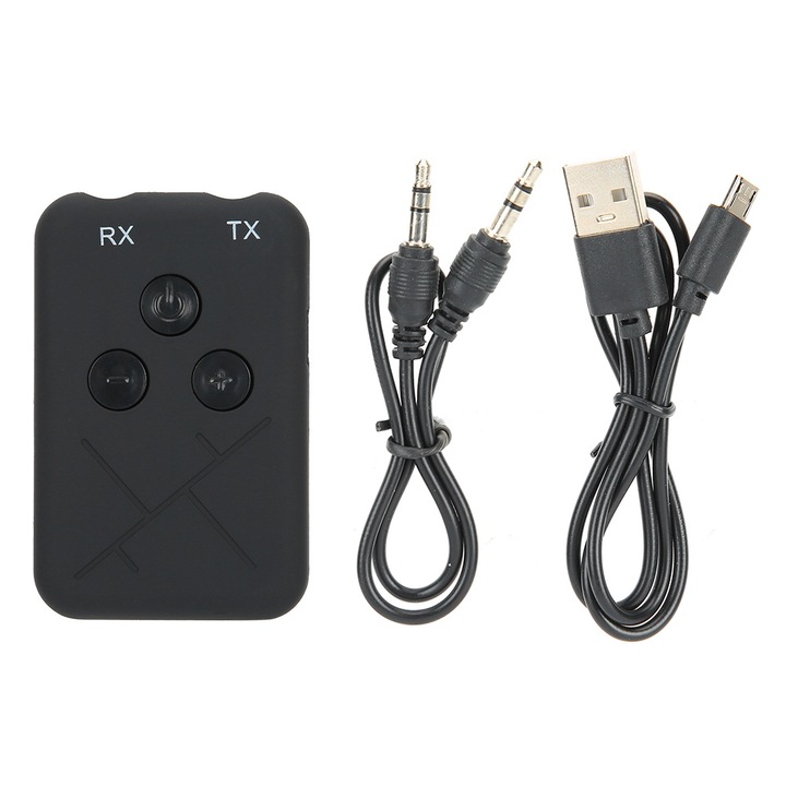 2 az 1-ben audio vevő, Mmgoqqt, Bluetooth 4.2, fekete