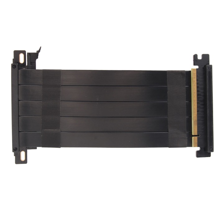 PCIe 4.0 x16 Райзер кабел, 128Gbps, гъвкав, 40см, черен