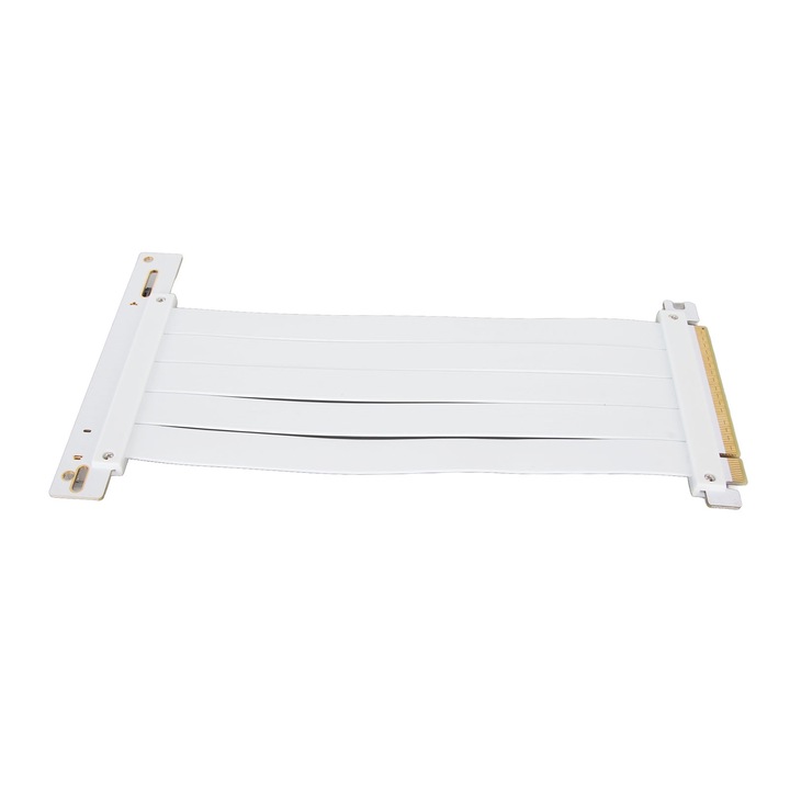 Кабел Riser PCIE 4.0 X16, 128Gbps, бял, 30 см