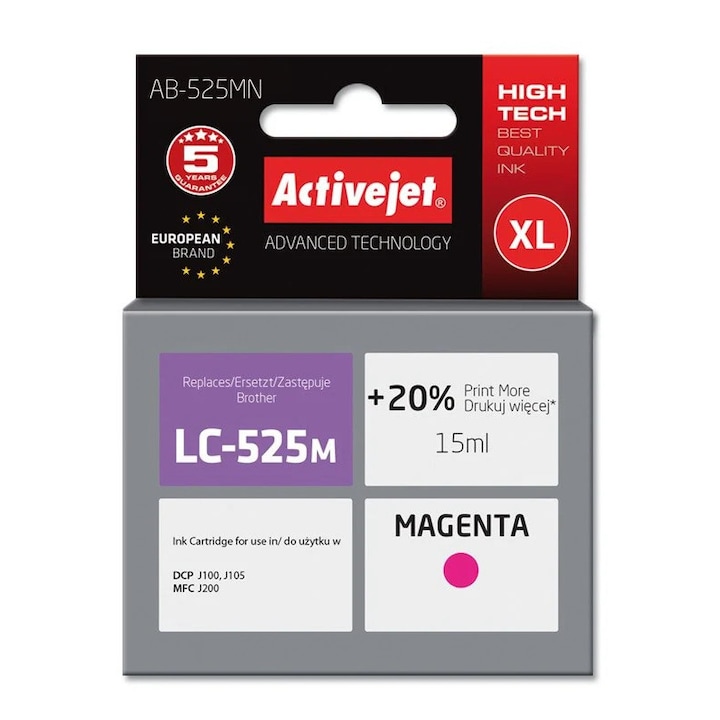 Cartus de cerneala Activejet AB-1100BNX compatibil cu imprimantele Brother DCP