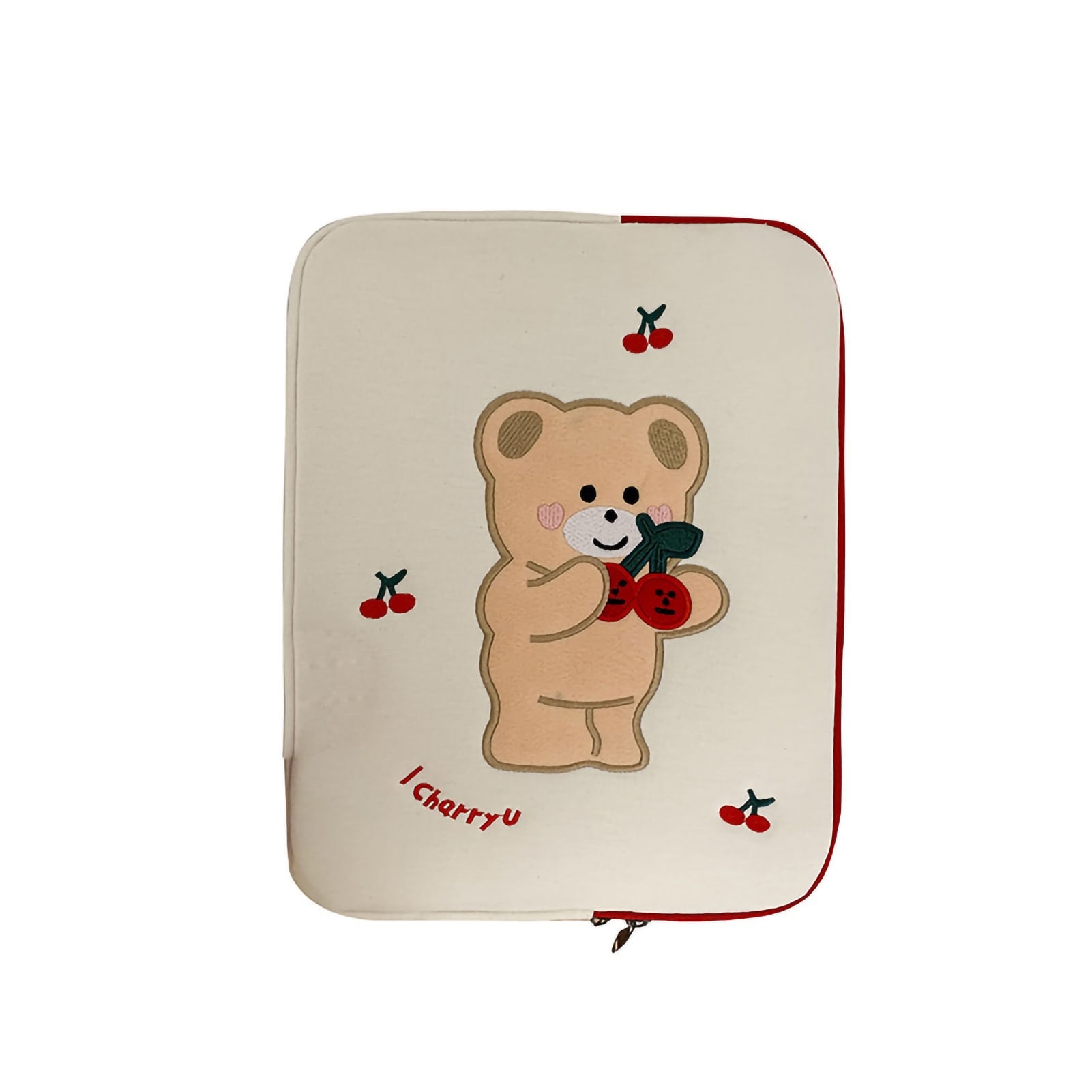 Geanta laptop Cherry Bear, bumbac, 11in (38.5x26.5cm)
