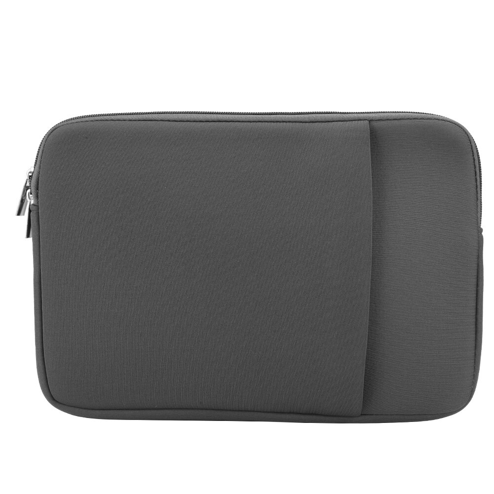 Geanta laptop slim Peysaitr 11 inch, neagra, cu buzunar, material T cloth + spuma de memorie