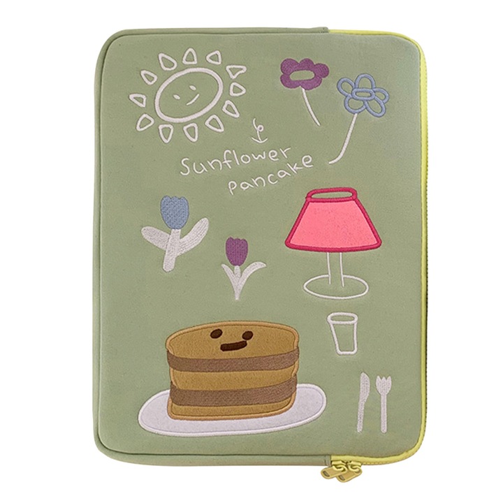 Jormftte laptoptáska, aranyos modell, ütésvédelem, zöld, 13 hüvelykes