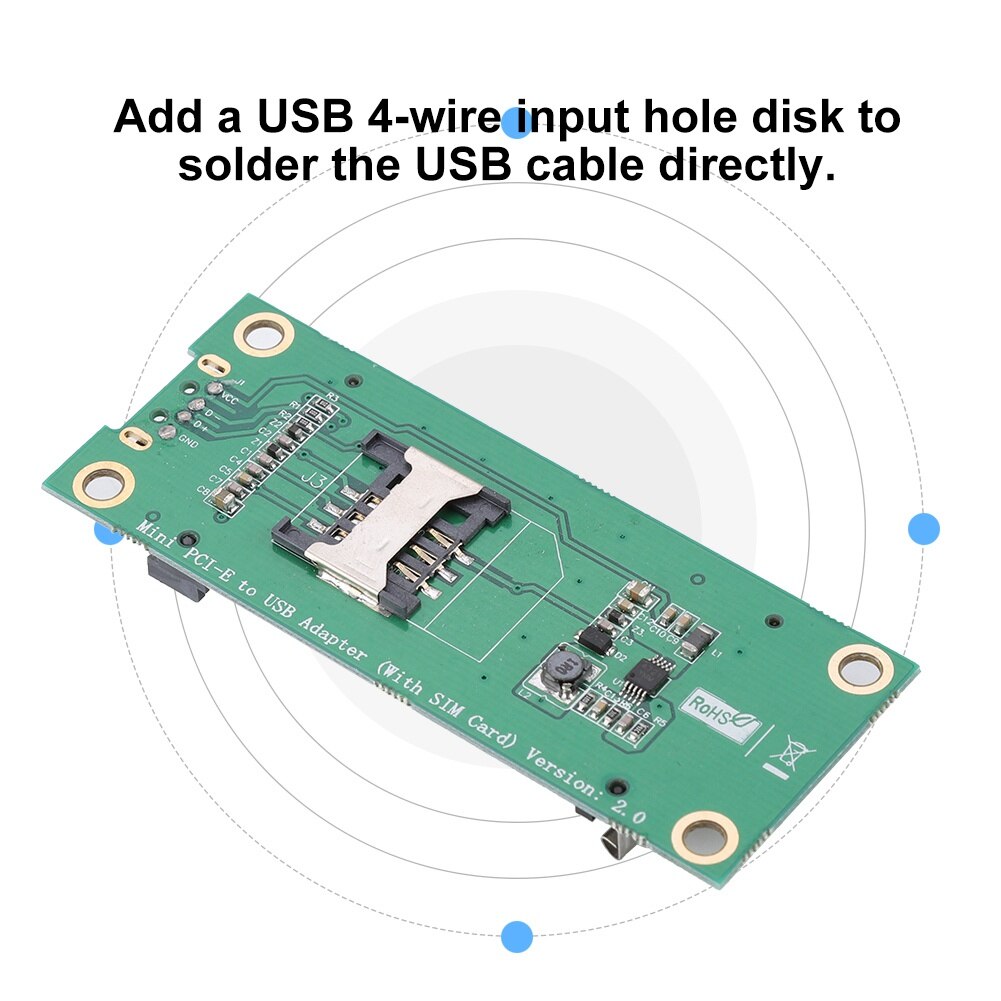 Adaptor Mini PCI-E la USB cu SIM, Jormftte, 3G/4G - eMAG.ro