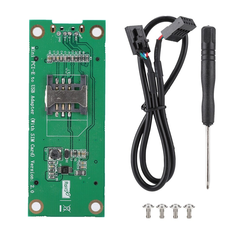 Adaptor Mini PCI-E la USB cu SIM, Jormftte, 3G/4G - eMAG.ro