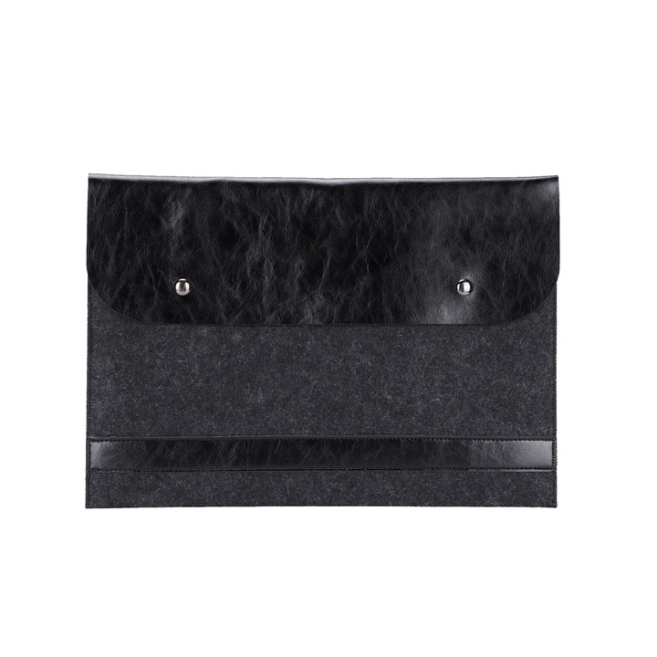 Jormftte laptop táska, fekete, mikroszálas, teljes védelemmel, vékony méret