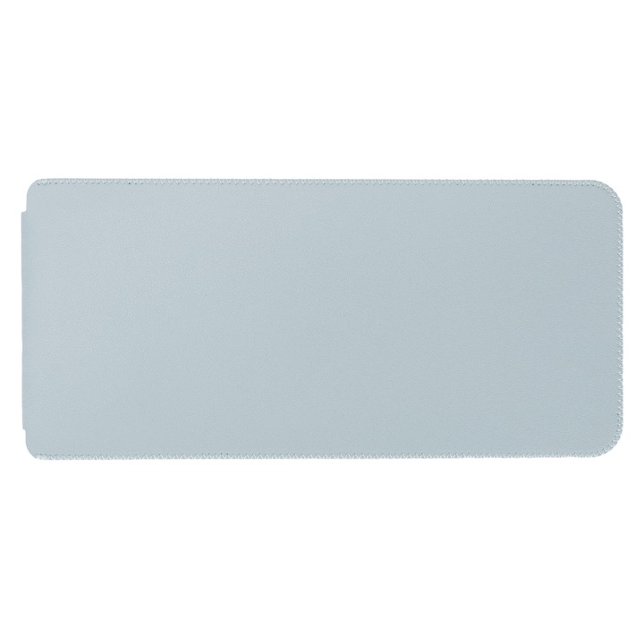 Jormftte vezeték nélküli billentyűzettok, 30x14x1cm, PU bőr, könnyű, karcolás elleni védelem, világoskék